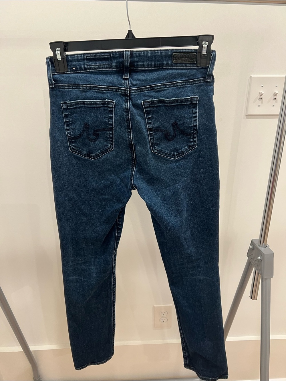 Ag Adriano Goldschmied Straight Leg Jeans - Dark Blue